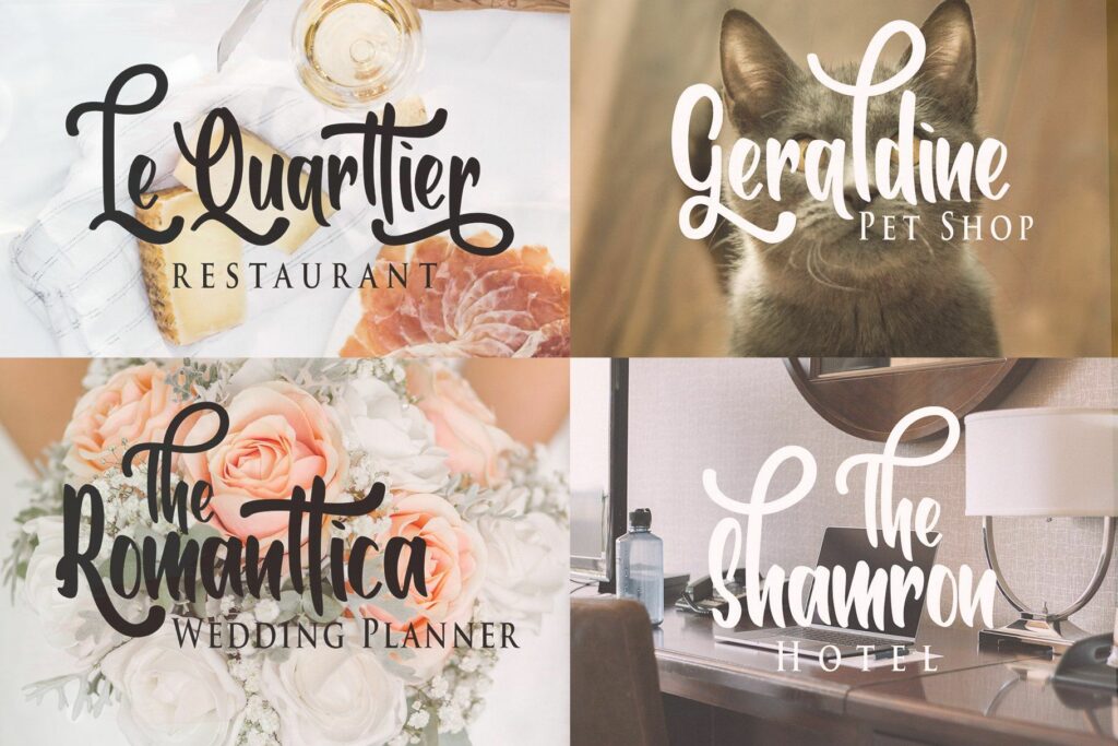 Romanttica - Modern Script Brush Font Poster 6