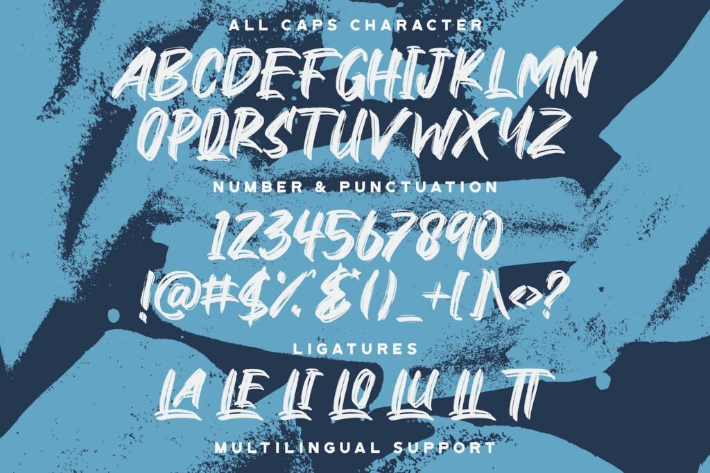 Ronald Charis - Textured Brush Font Poster 3