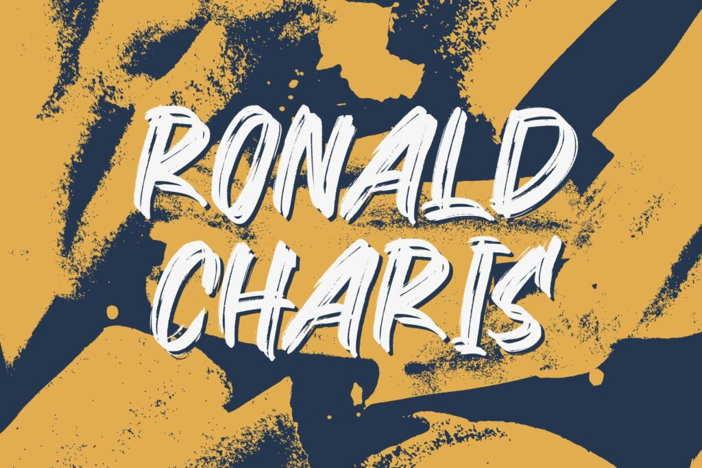 Ronald Charis - Textured Brush Font Poster 9