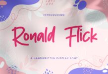 Ronald Flick - Handwritten Font Poster 1