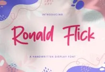 Ronald Flick – Handwritten Font Ronald Flick - Handwritten Font Poster 1