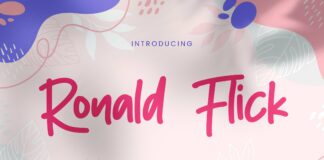 Ronald Flick - Handwritten Font Poster 1
