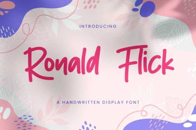 Ronald Flick - Handwritten Font Poster 1