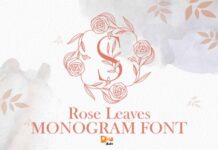 Rose Leaves Monogram Poster 1