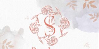 Rose Leaves Monogram Poster 1