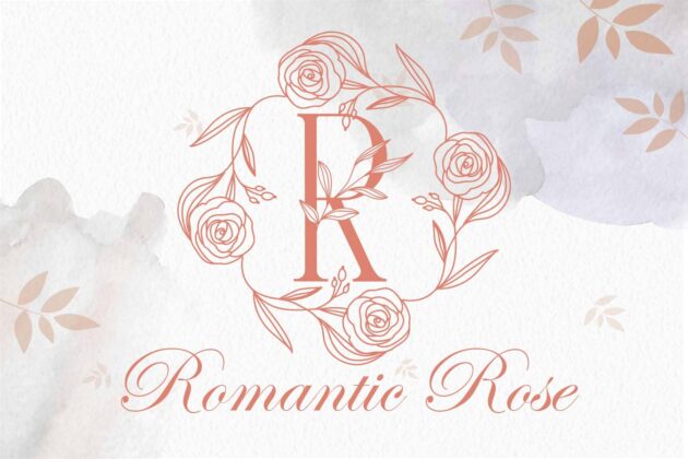 Rose Leaves Monogram Poster 3