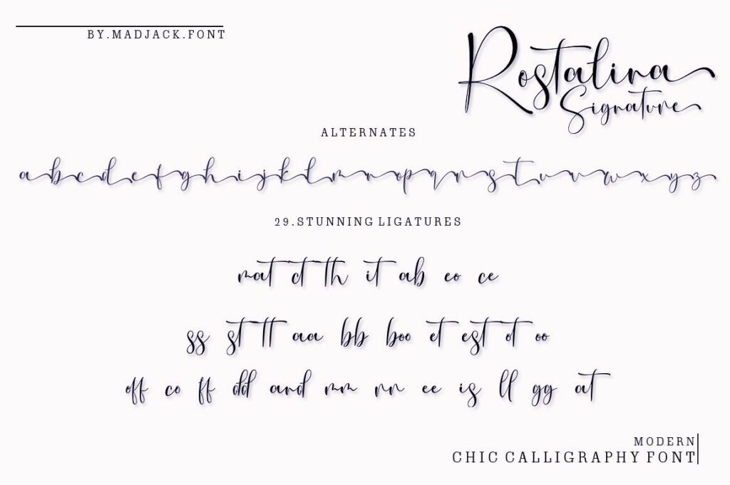 Rostalina Signature Script Poster 8