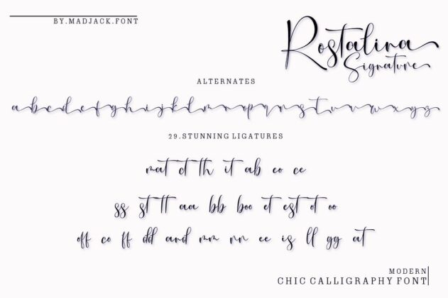 Rostalina Signature Script Poster 8