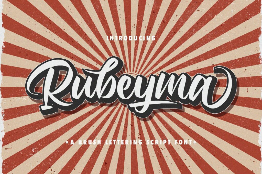 Rubeyma - Bold Script Font Poster 5