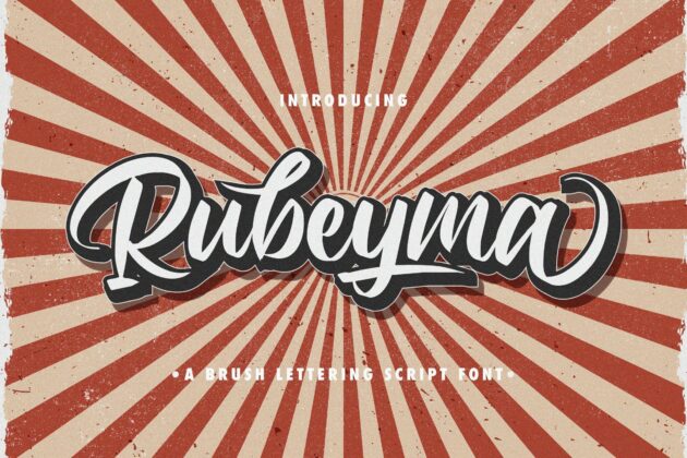 Rubeyma - Bold Script Font Poster 5