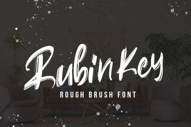 Rubin Key - Rough Font Poster 3
