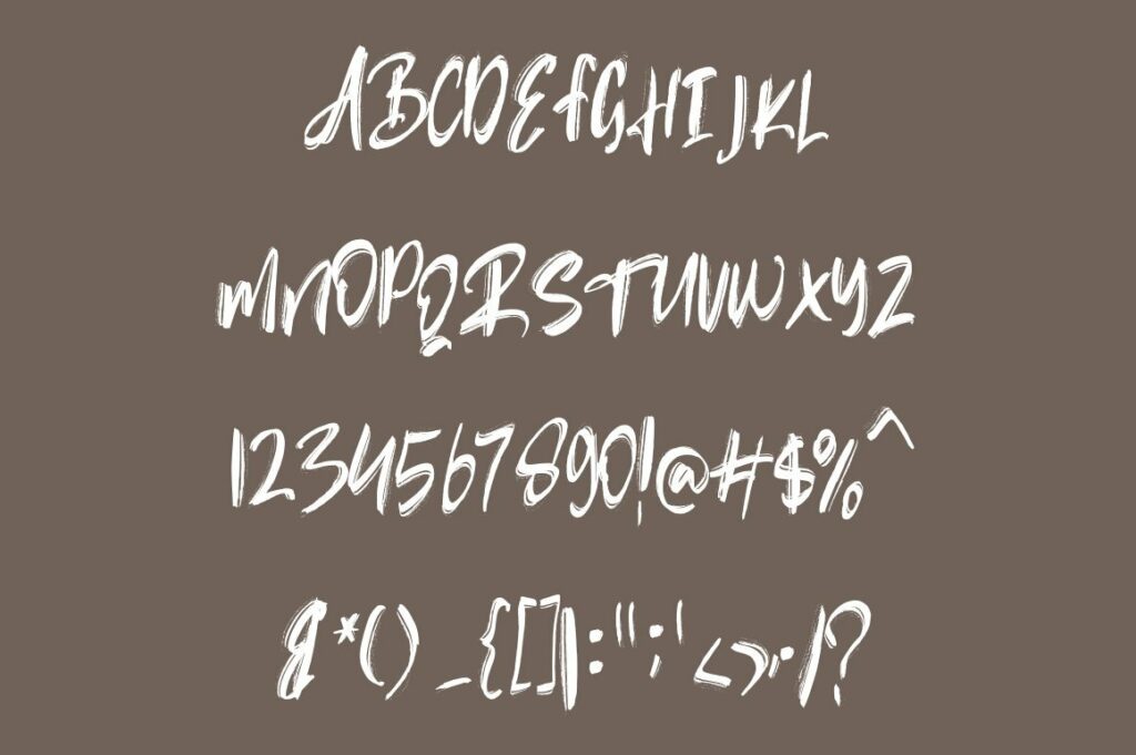 Rubin Key - Rough Font Poster 4
