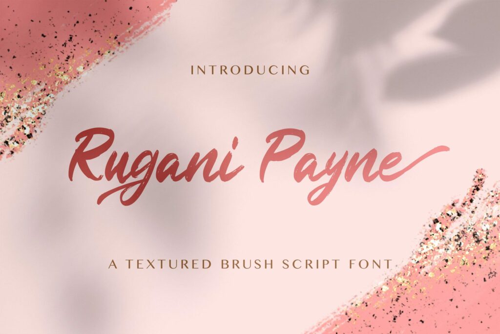 Rugani Payne - Textured Brush Font Poster 7