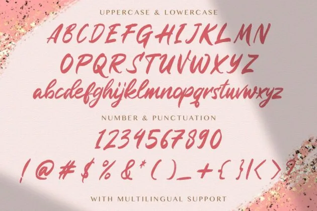 Rugani Payne - Textured Brush Font Poster 8