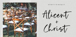 Rustic Wedding Modern Calligraphy Font Poster 1