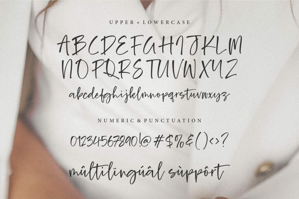 Rustic Wedding Modern Calligraphy Font Poster 2