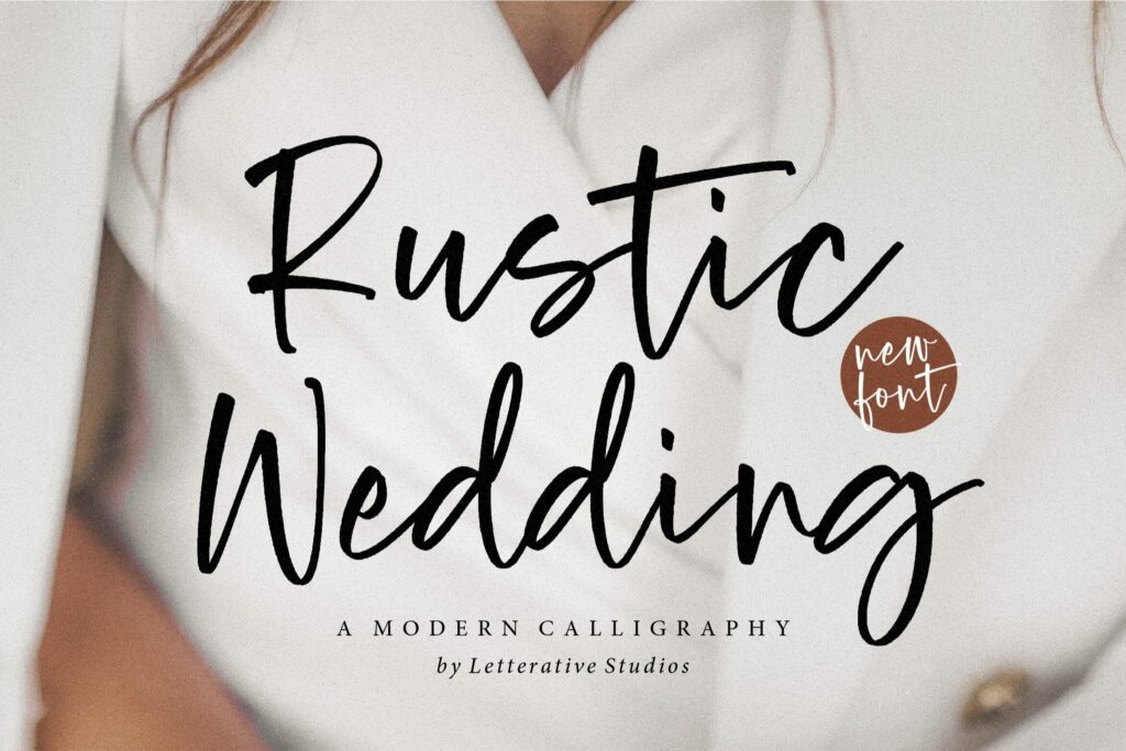 Rustic Wedding Modern Calligraphy Font Poster 3