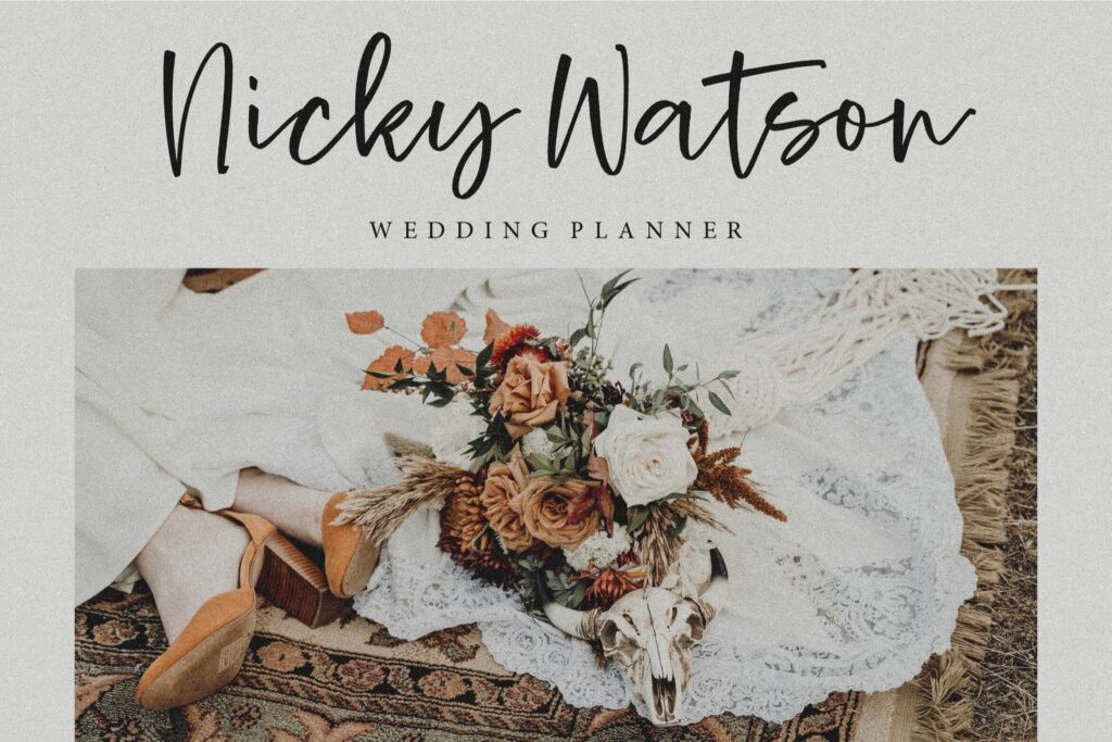 Rustic Wedding Modern Calligraphy Font Poster 4