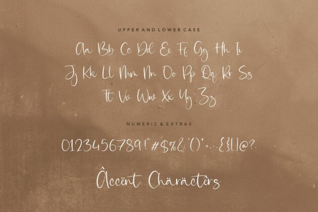 Ruxtoni Modern Handwritten Font Poster 2