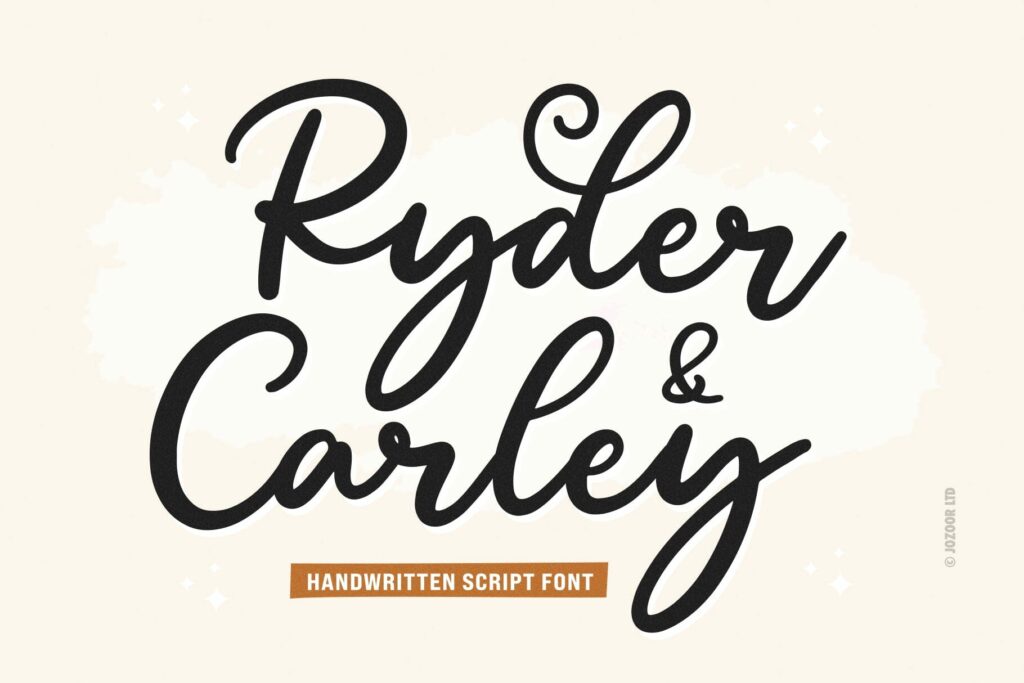Ryder Carley - Script Font Poster 8