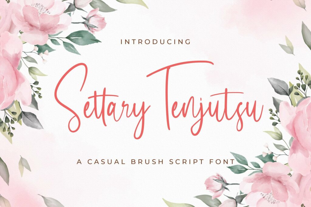 Settary Tenjutsu - Handwritten Font Poster 8