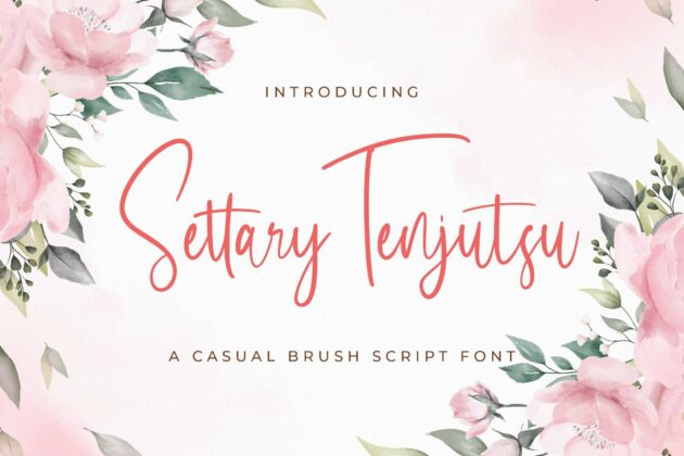 Settary Tenjutsu - Handwritten Font Poster 8