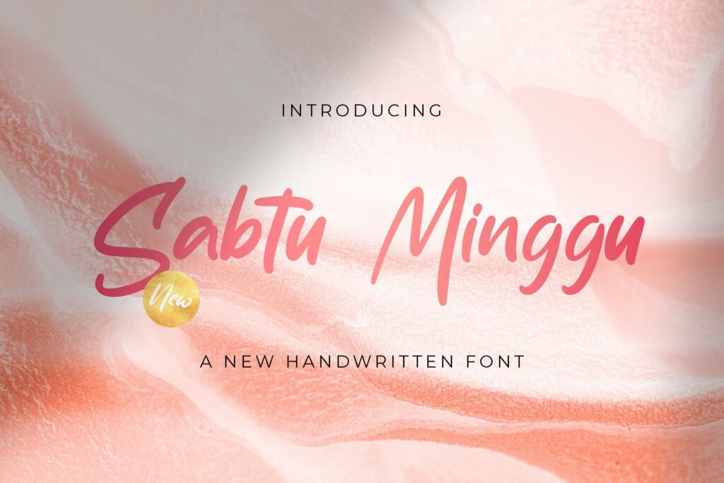 Sabtu Minggu - Handwritten Font Poster 9