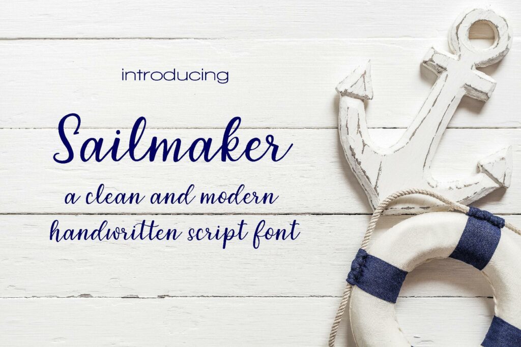 Sailmaker Script A Modern Minimalistic Hand Lettered Font Fonts for Cricut, Fonts for Silhouette, Fonts for Procreate, Alphabet, Calligraphy, Wedding Font Poster 6