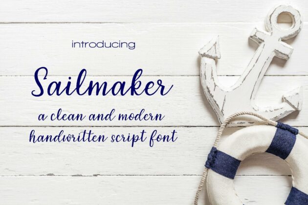 Sailmaker Script A Modern Minimalistic Hand Lettered Font Fonts for Cricut, Fonts for Silhouette, Fonts for Procreate, Alphabet, Calligraphy, Wedding Font Poster 6