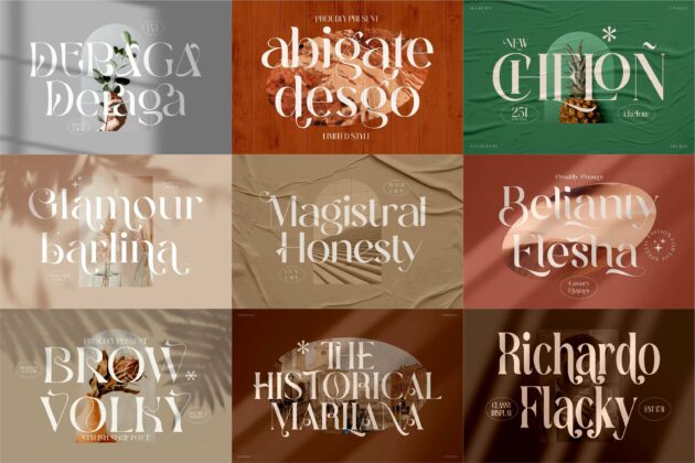 Sale! Mega Bundle 50 Modern And Classy Serif Font Bundle. Poster 2