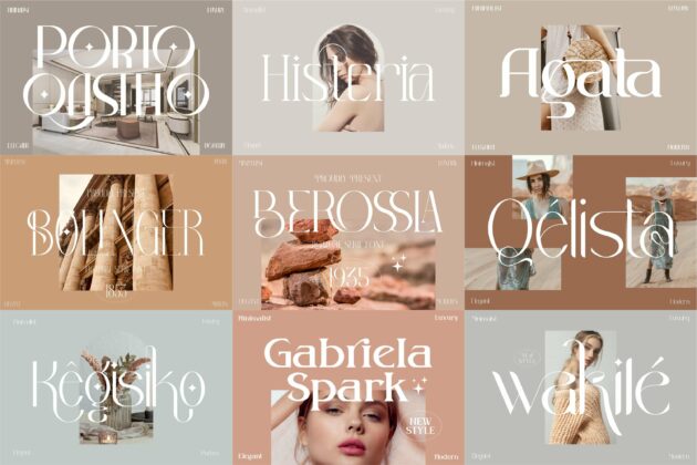 Sale! Mega Bundle 50 Modern And Classy Serif Font Bundle. Poster 3