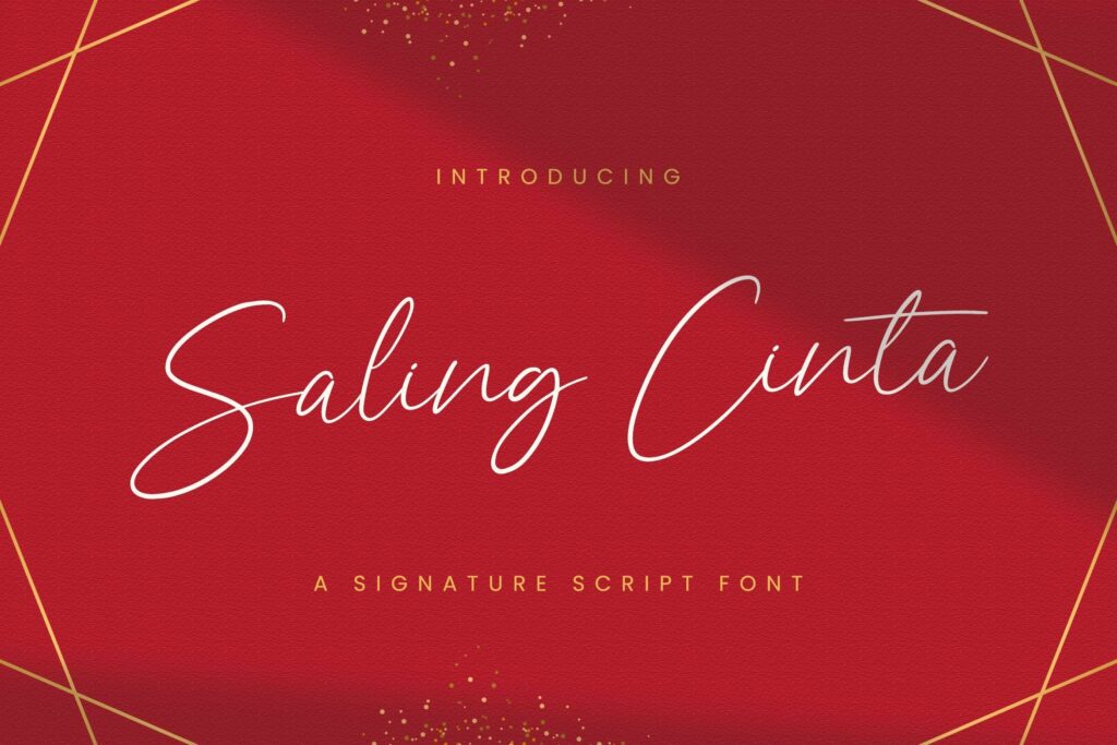 Saling Cinta - Handwritten Font Poster 6