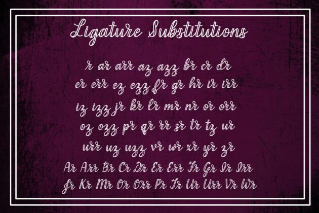 Sangria Silk - an outline script font Poster 6