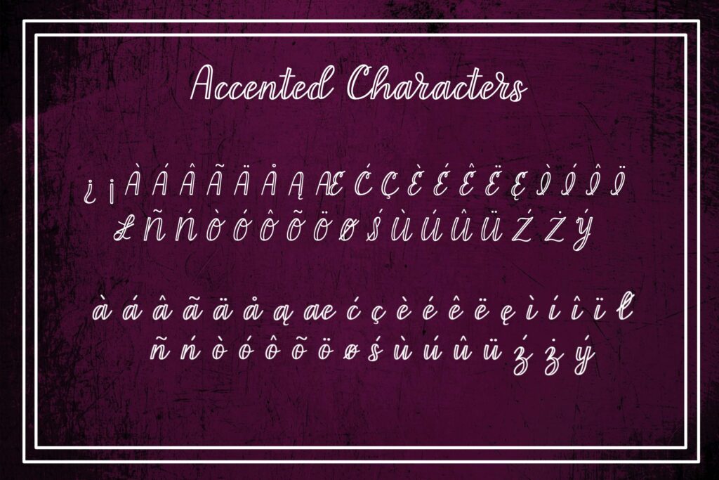 Sangria Silk - an outline script font Poster 8