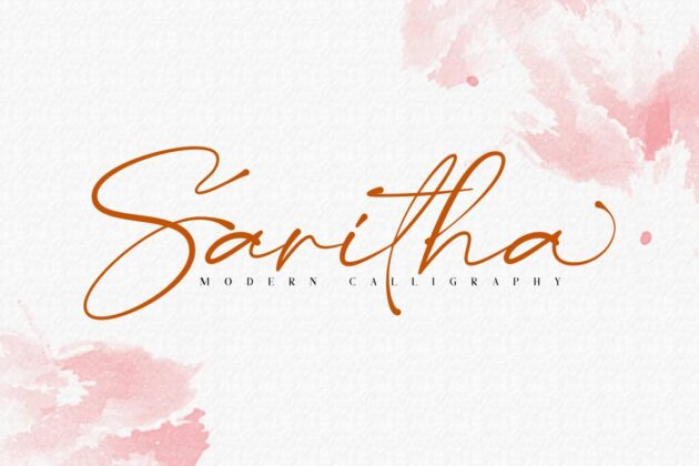 Saritha // Modern Calligraphy Font Poster 4