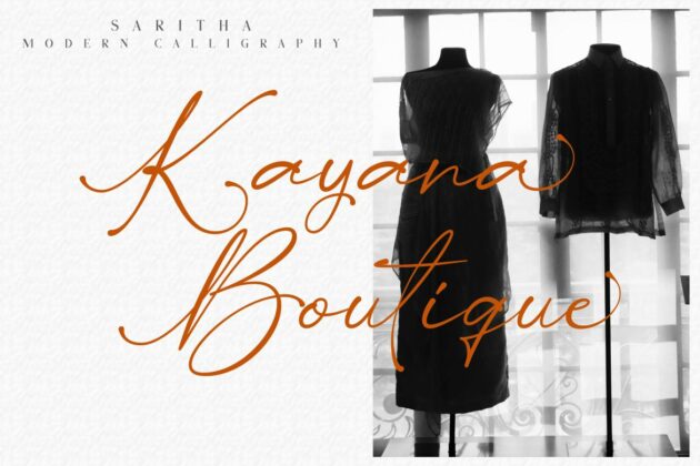 Saritha // Modern Calligraphy Font Poster 6