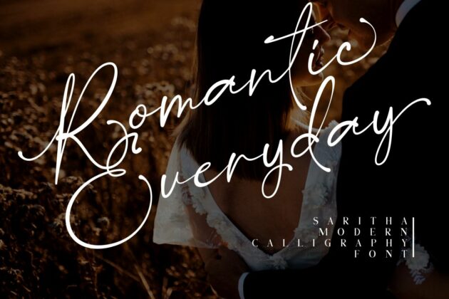 Saritha // Modern Calligraphy Font Poster 7