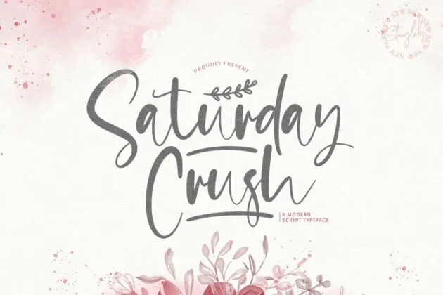 Saturday Crush - Handwritten Font Poster 3