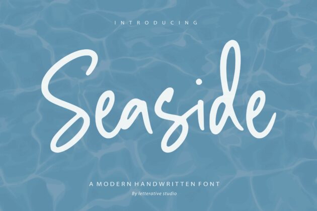 Seaside Modern Handwritten Font Poster 4