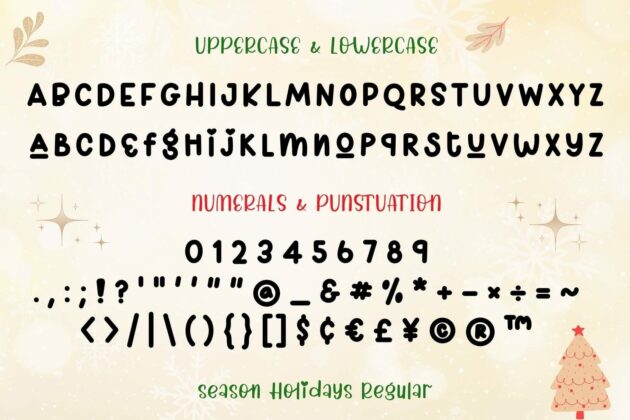 Season Holidays Font Trio Poster 1