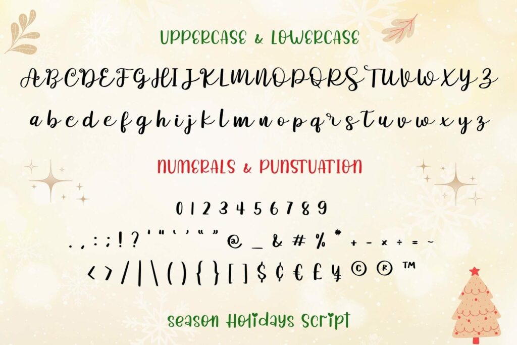 Season Holidays Font Trio Poster 2