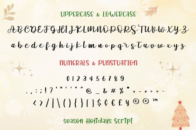 Season Holidays Font Trio Poster 2