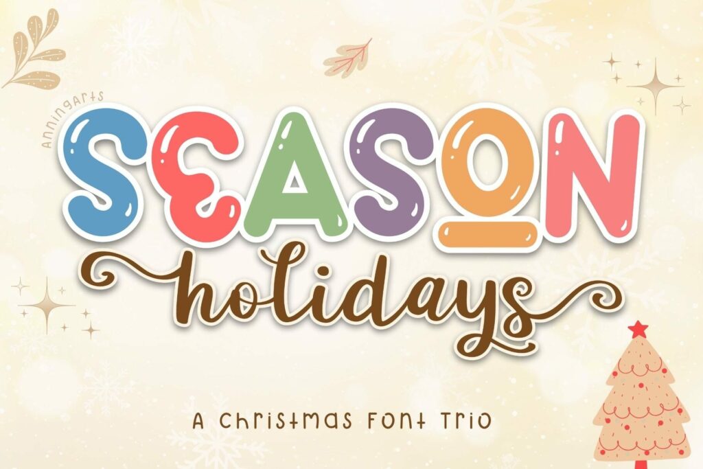 Season Holidays Font Trio Poster 5