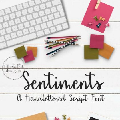 Sentiments Font Poster 4