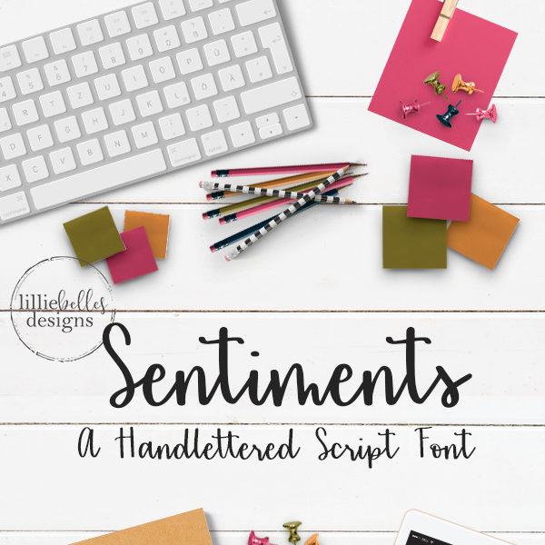 Sentiments Font Poster 4