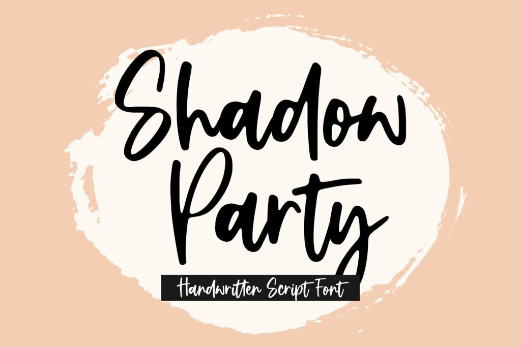 Shadow Party Handwritten Script Font Poster 3