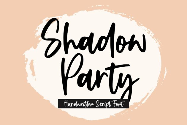 Shadow Party Handwritten Script Font Poster 3