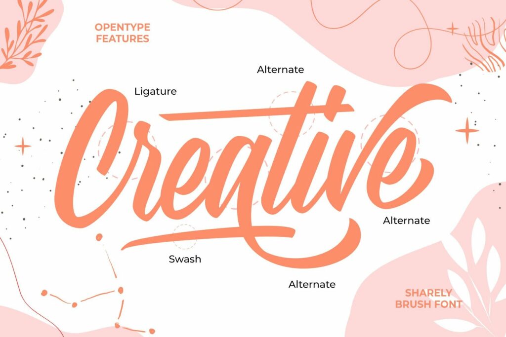 Sharely - Beautiful Brush Font Poster 7