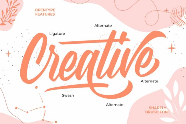 Sharely - Beautiful Brush Font Poster 7