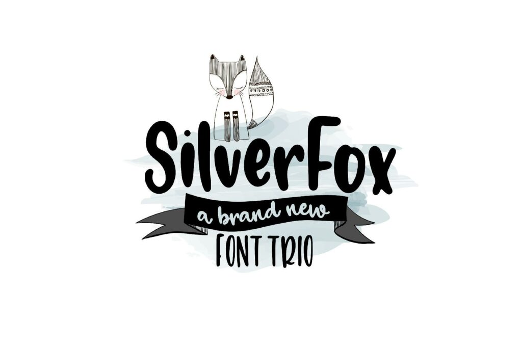 Silver Fox Font Trio Poster 2